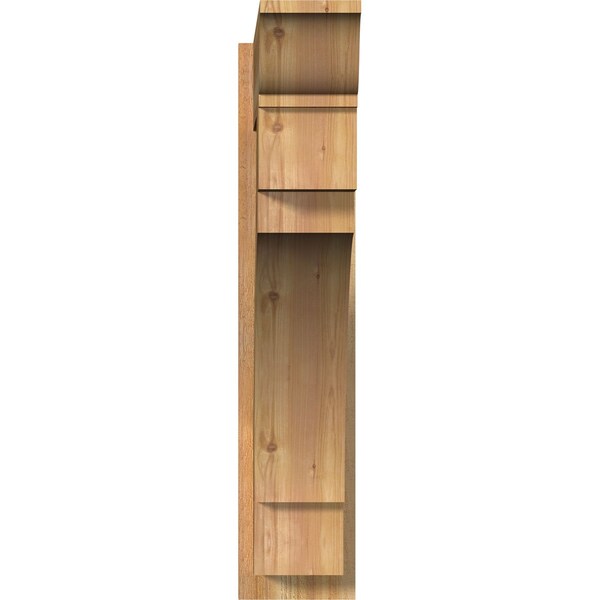 Merced Traditional Rough Sawn Outlooker, Western Red Cedar, 8W X 34D X 38H